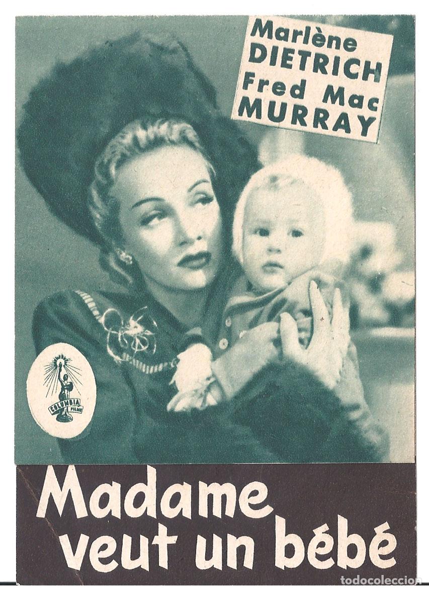 Cine: PTCC 843 CAPRICHO DE MUJER PROGRAMA DOBLE FRANCES MARLENE DIETRICH FRED MACMURRAY - Foto 1