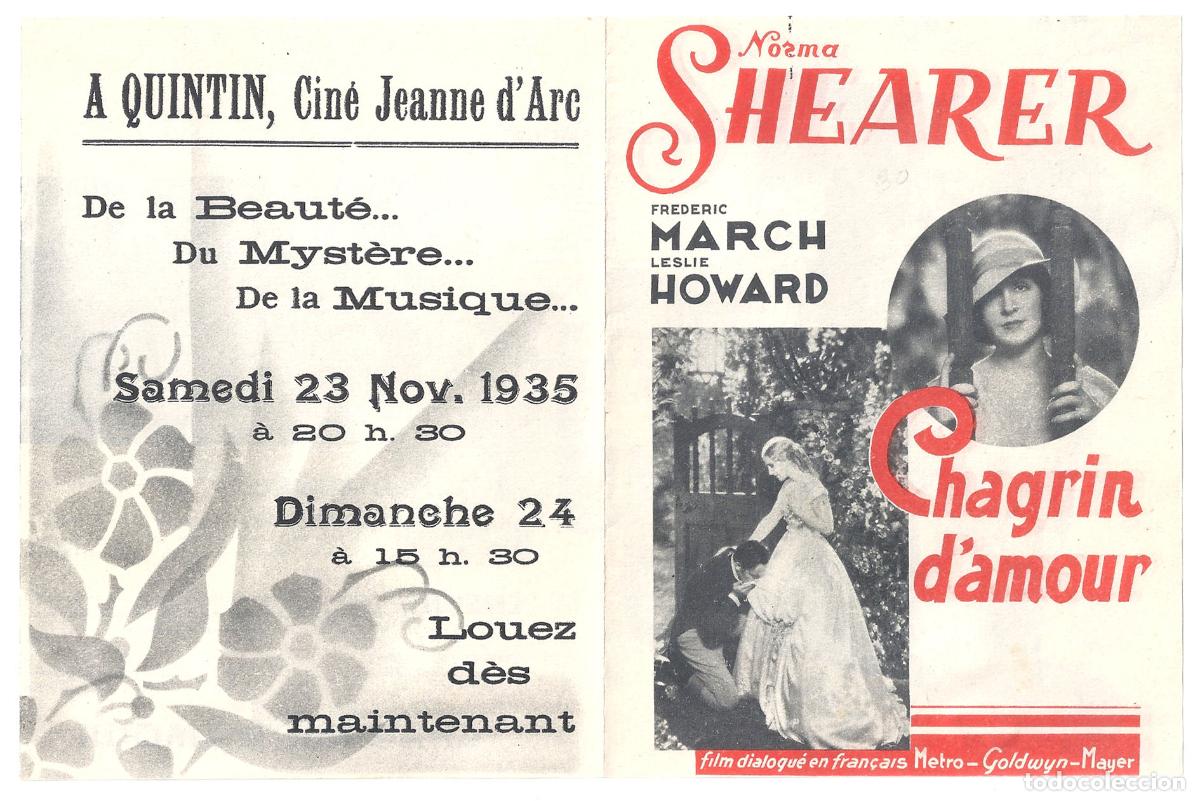 Cine: PTCC 843 LA LLAMA ETERNA PROGRAMA DOBLE FRANCES NORMA SHEARER FREDRIC MARCH - Foto 2