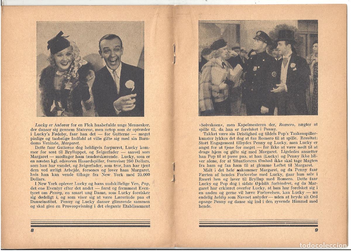 Cine: PTCC2 41 EN ALAS DE LA DANZA PROGRAMA LIBRITO DANES GINGER ROGERS FRED ASTAIRE - Foto 2