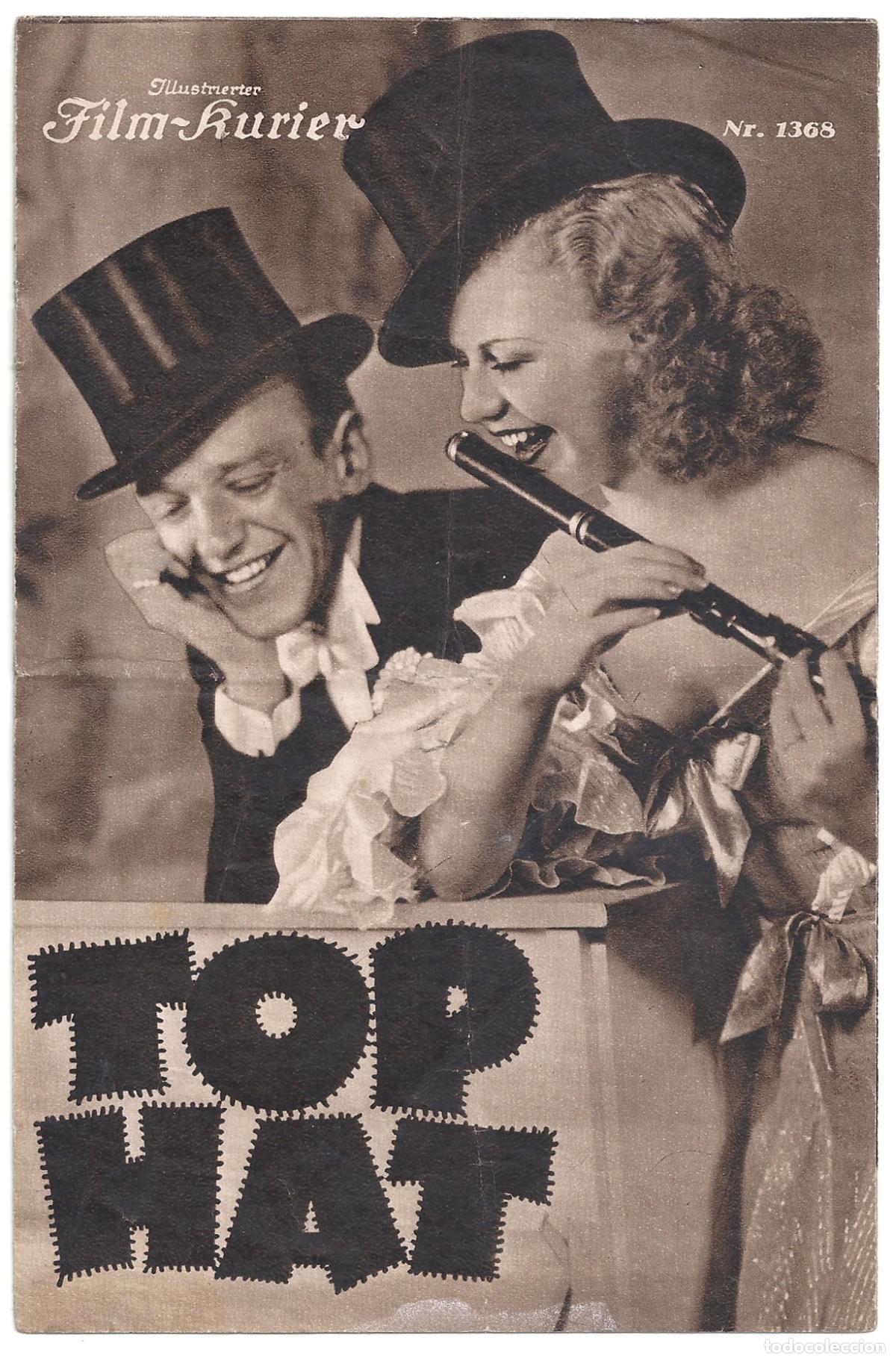 Cine: PTCC2 41 SOMBRERO DE COPA PROGRAMA LIBRITO AUSTRIACO RKO FRED ASTAIRE GINGER ROGERS - Foto 1