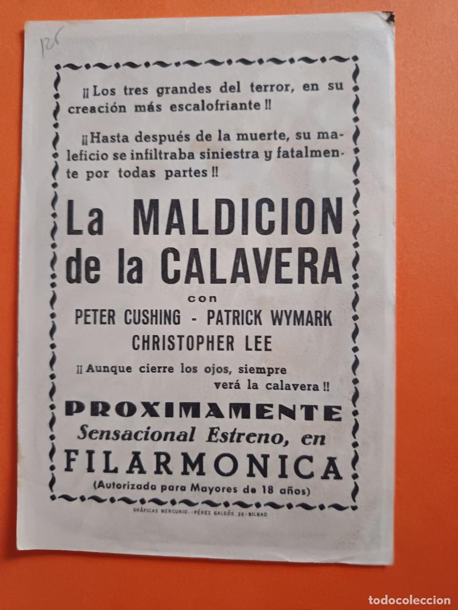 Cine: PROGRAMA DE CINE LA MALDICION DE LA CALAVERA CHRISTOPHER LEE - Foto 2