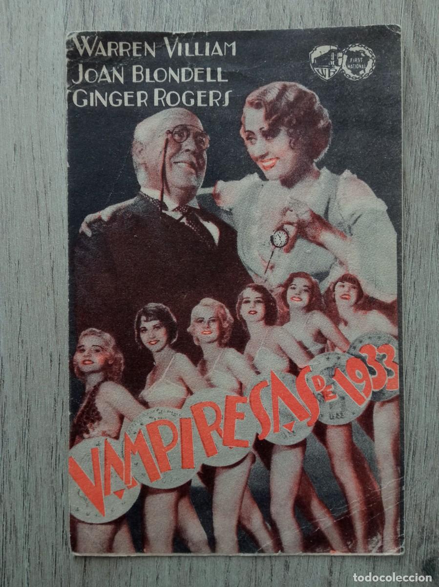 Cine: VAMPIRESAS DE 1933, JOAN BLONDELL, GINGER ROGERS - Foto 1