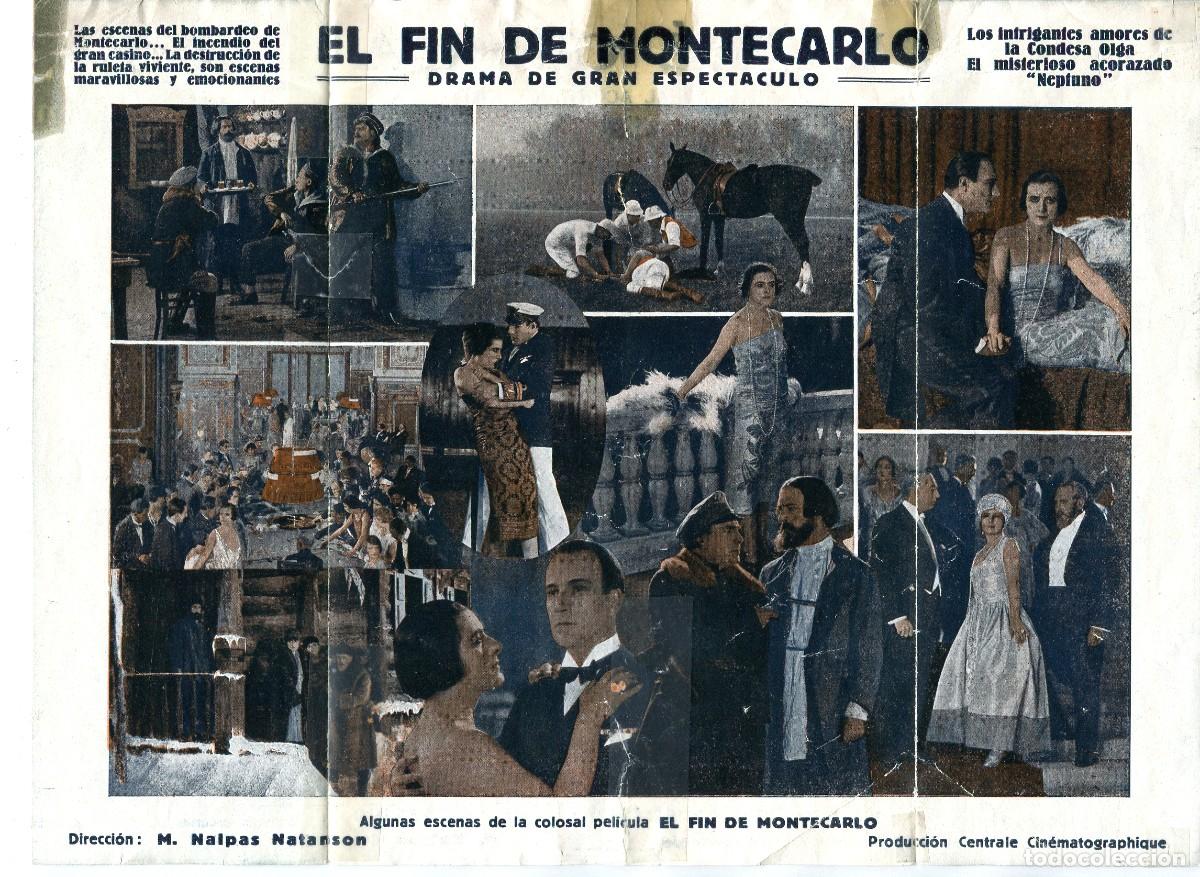 Cine: EL FIN DE MONTECARLO, con FRANCESCA BERTINI. 14 X 21 cms. - Foto 2