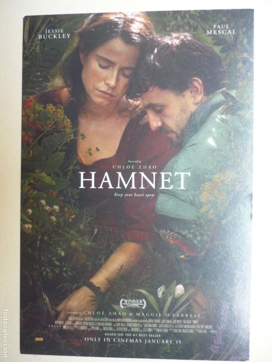 Cine: hamnet - folleto mano original ingles - Shakespeare: Hamlet Jessie Buckley Paul Mescal