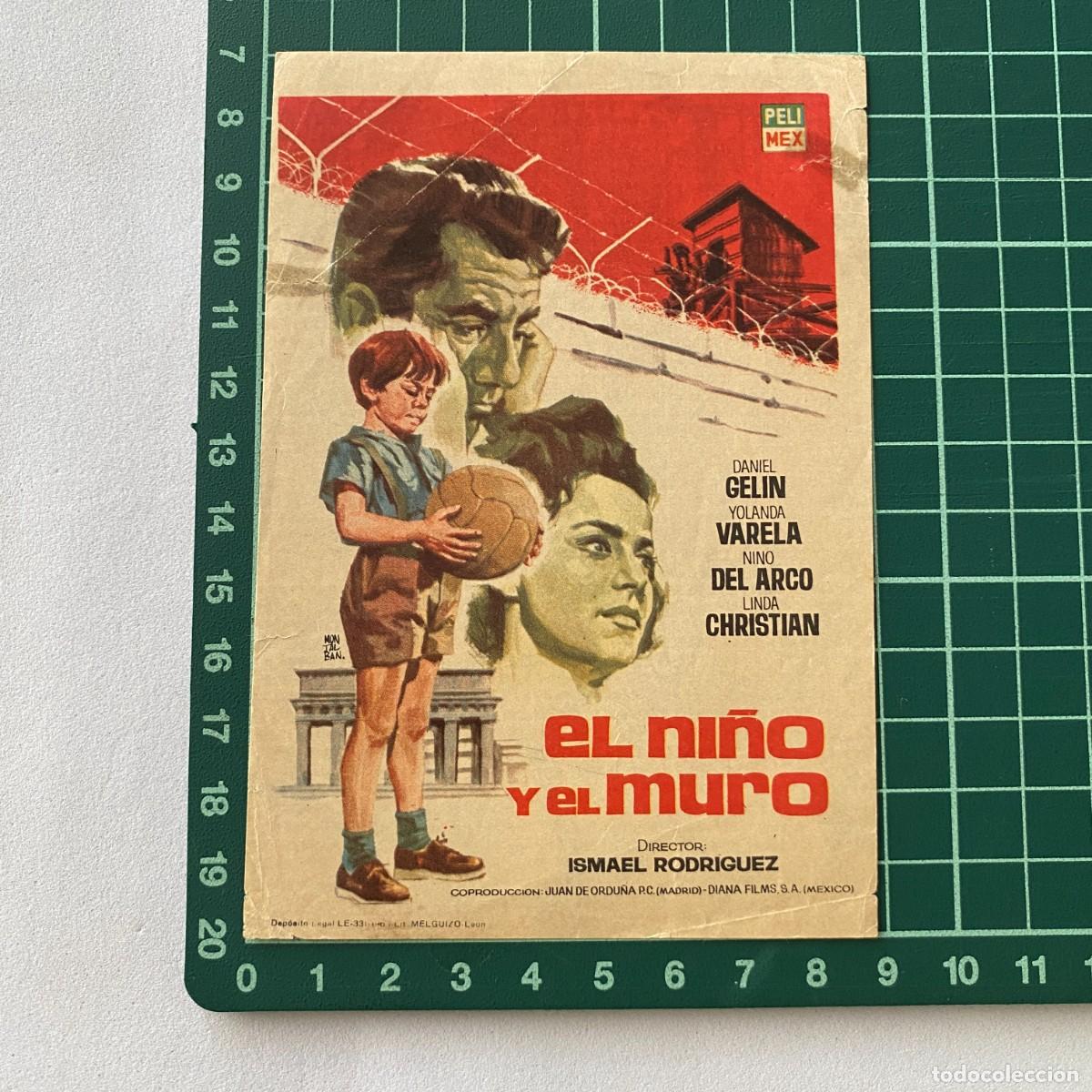 Cine: Programa de cine folleto de mano pelicula. El ni&ntilde;o y el muro - Foto 1