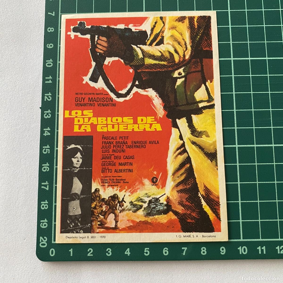 Cine: Programa de cine folleto de mano pelicula. Los diablos de la guerra - Foto 1
