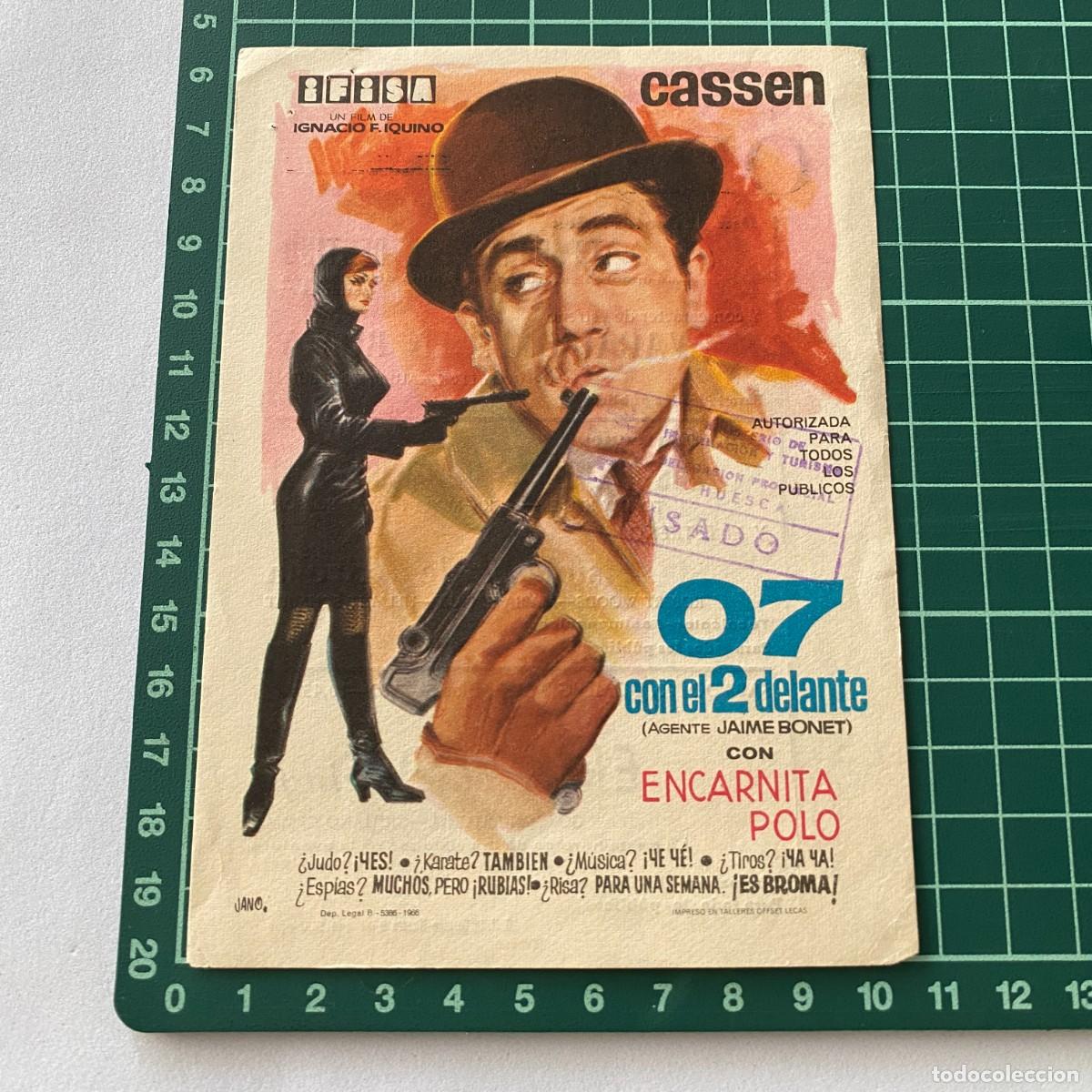 Cine: Programa de cine folleto de mano pelicula. 07 con el 2 delante Odeon - Foto 1