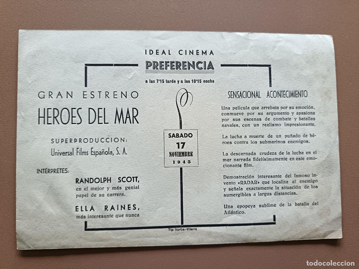 Cine: H&Eacute;ROES DEL MAR- GRAN TAMA&Ntilde;O- 1945 - Foto 2