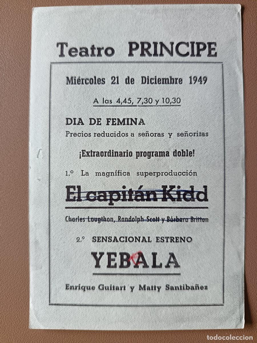 Cine: YEBALA- 1949- FOLLETO MANO - Foto 2