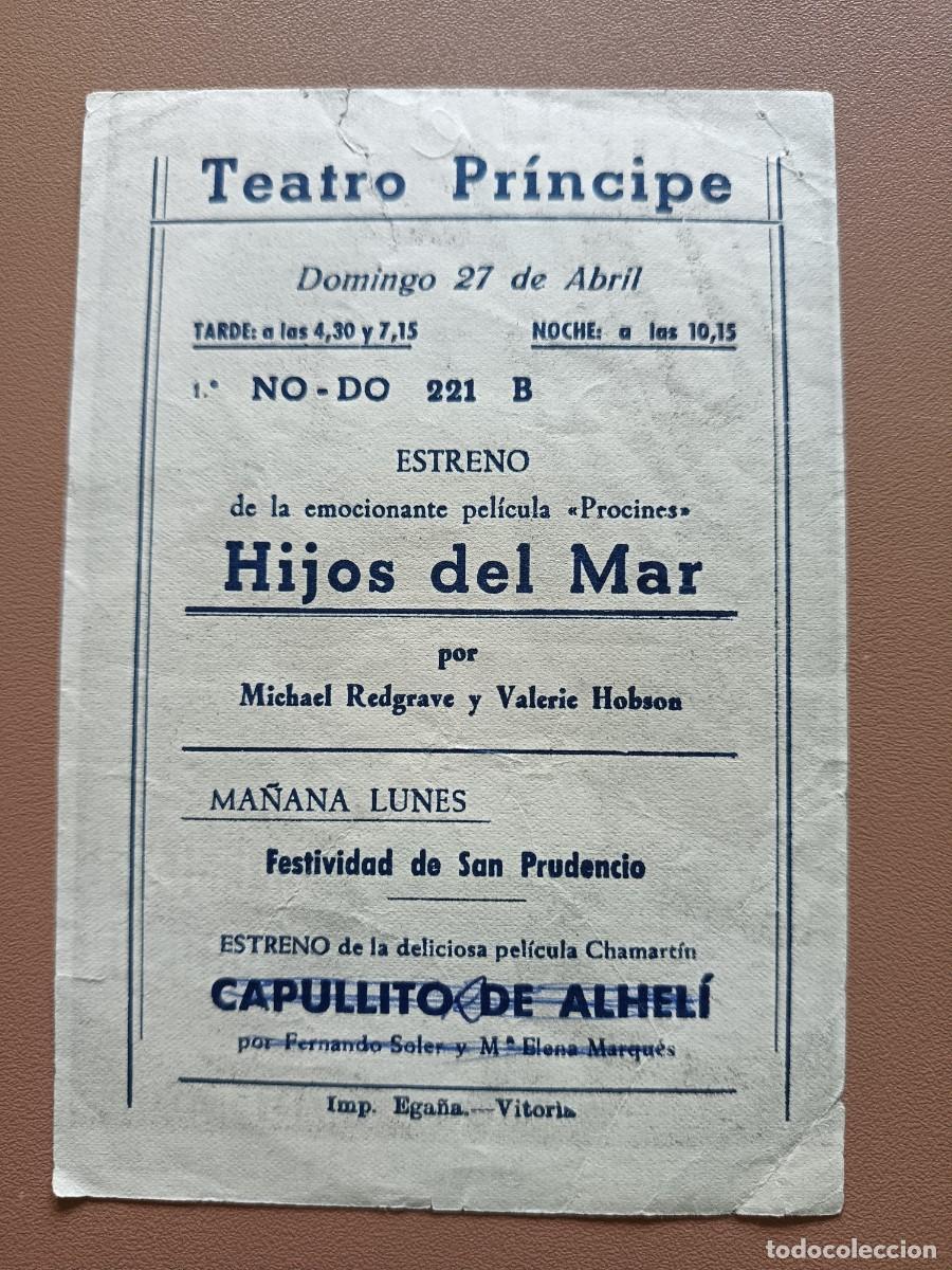 Cine: HIJOS DEL MAR -FOLLETO DE MANO - Foto 2
