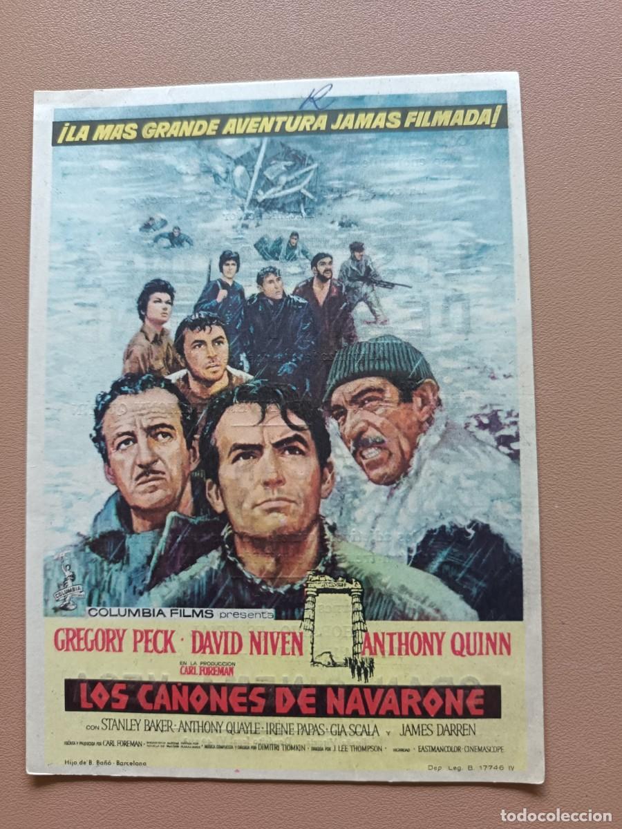 Cine: LOS CA&Ntilde;ONES DE NAVARONE - FOLLETO DE MANO - Foto 1