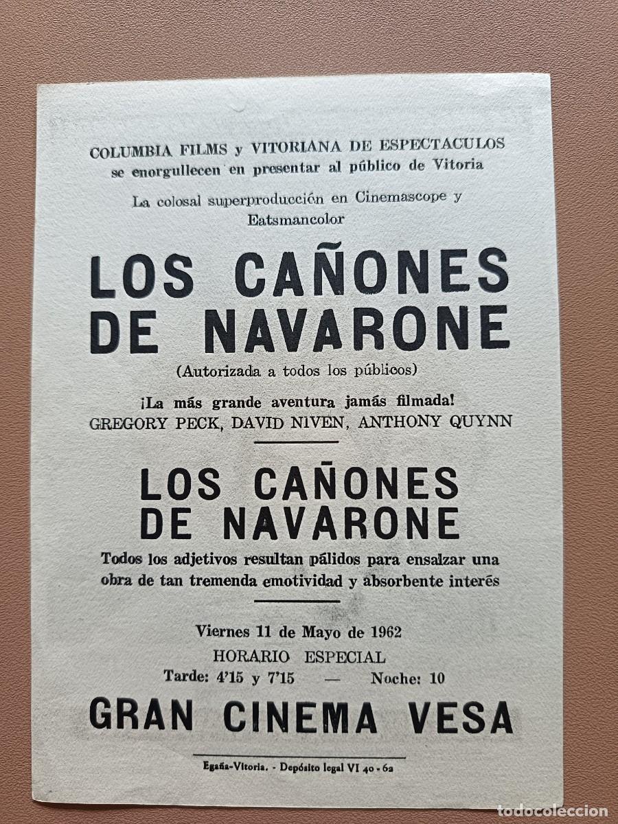 Cine: LOS CA&Ntilde;ONES DE NAVARONE - FOLLETO DE MANO - Foto 2