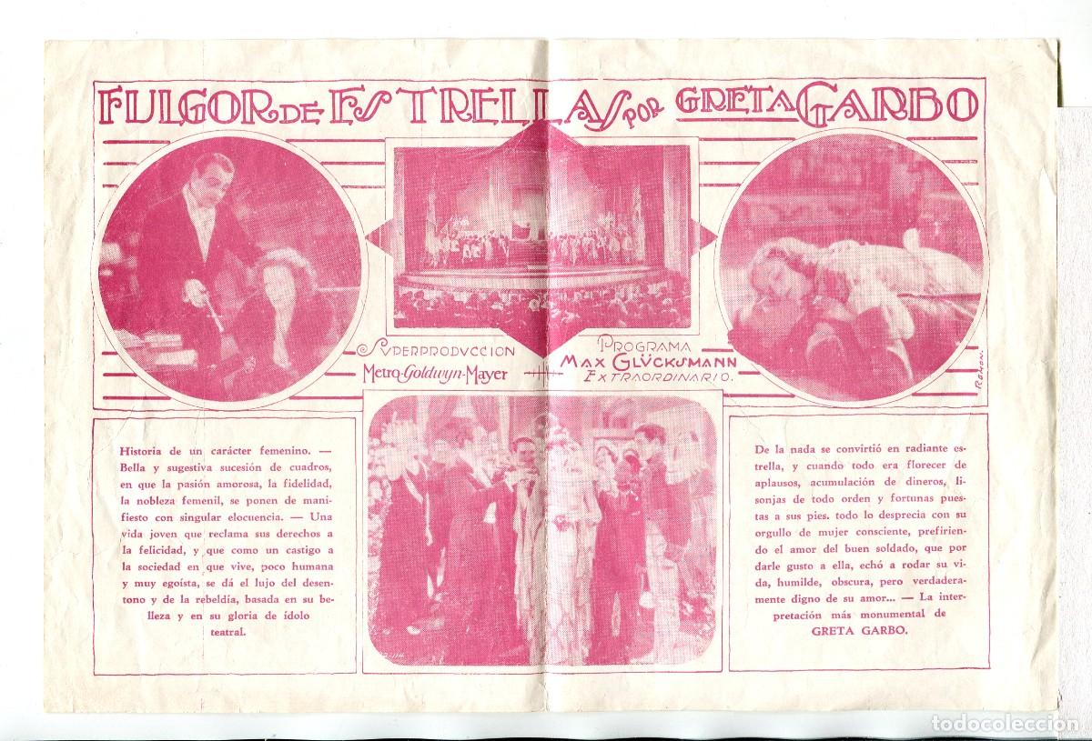 Cine: FULGOR DE ESTRELLAS, con Greta Garbo. PROGRAMA URUGUAYO. - Foto 2