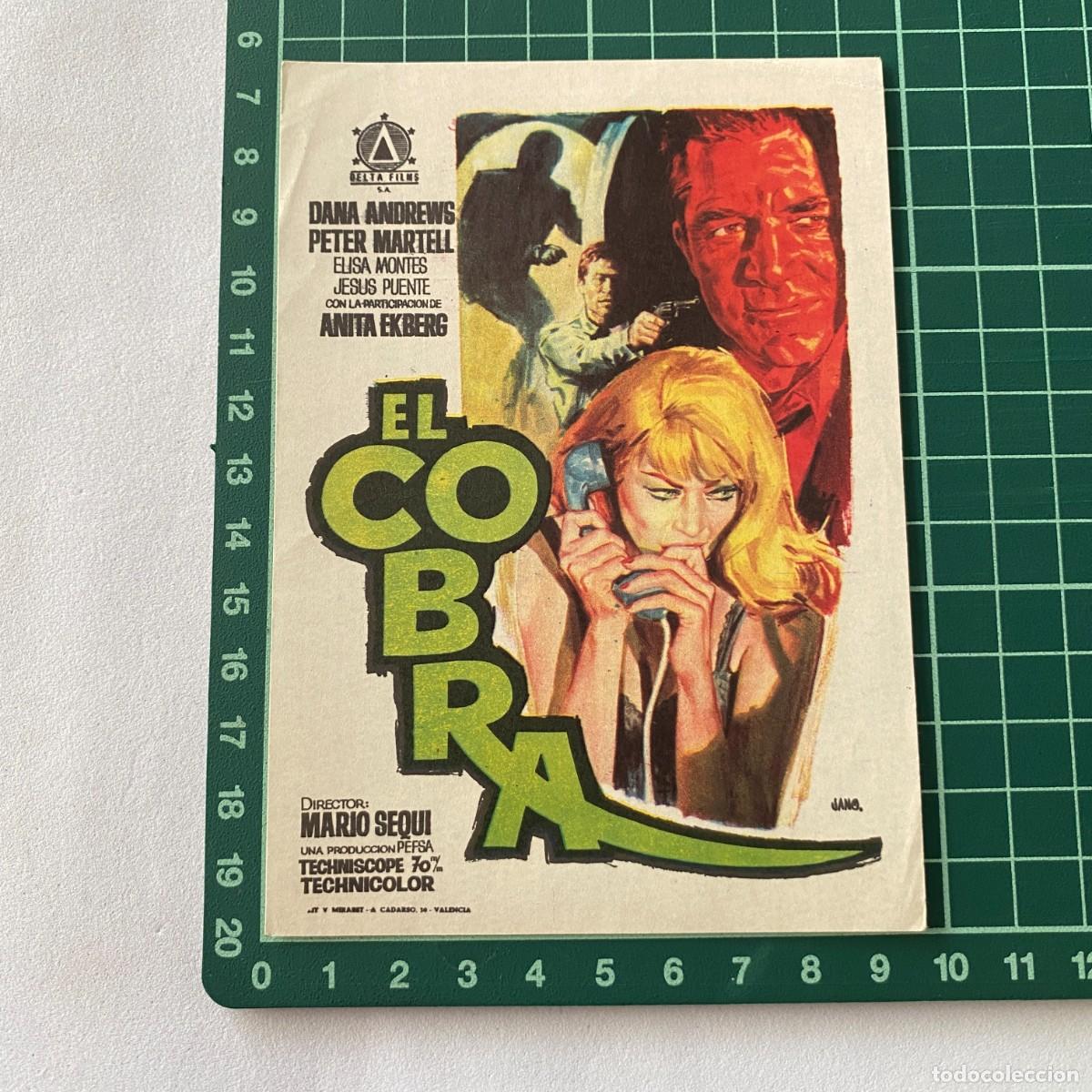 Cine: Programa de cine folleto de mano pelicula. El cobra - Foto 1
