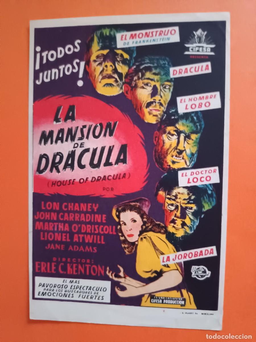 Cine: PROGRAMA DE CINE LA MANSION DE DRACULA LON CHANEY - Foto 1