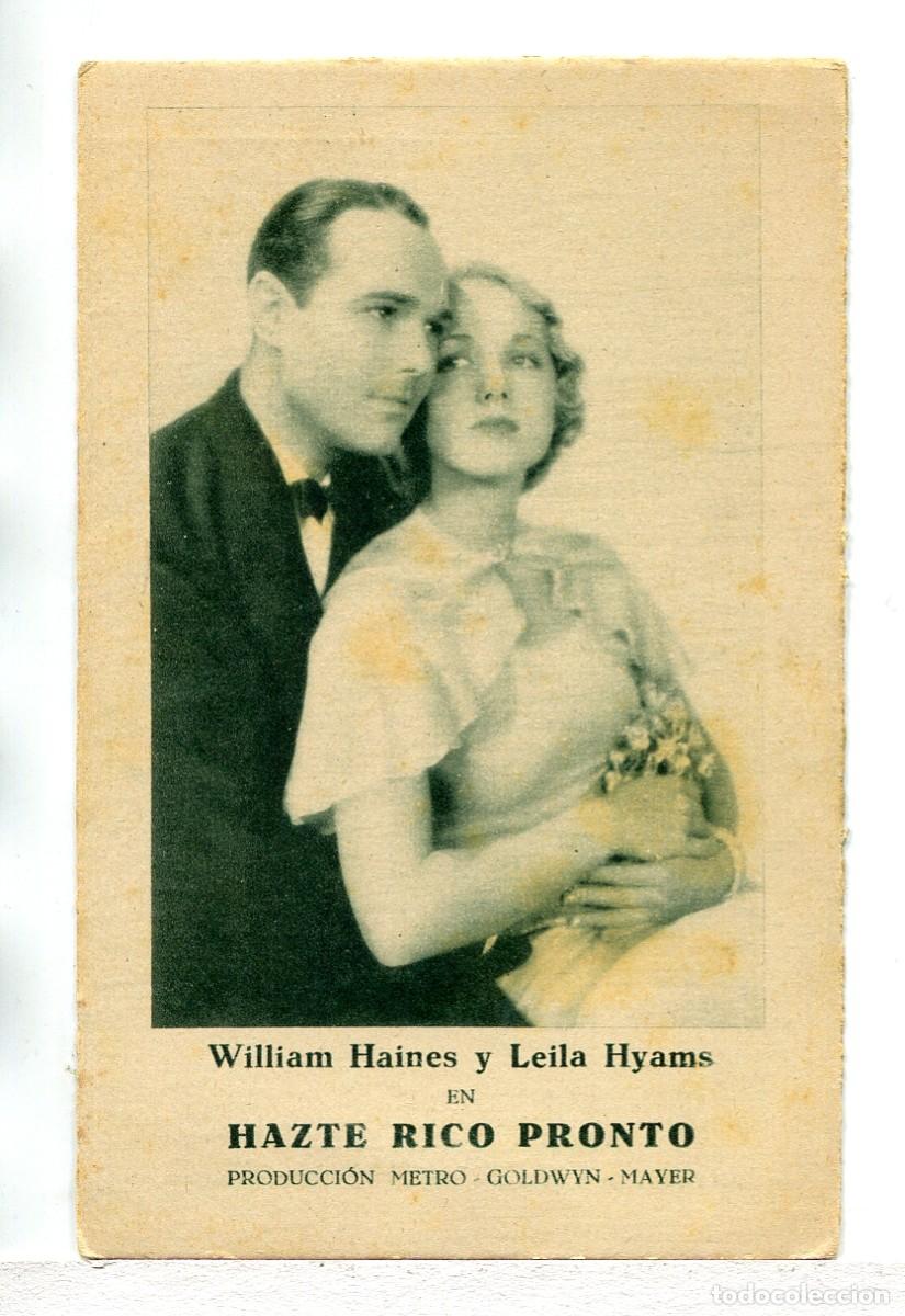 Cine: HAZTE RICO PRONTO, con William Haines. - Foto 1