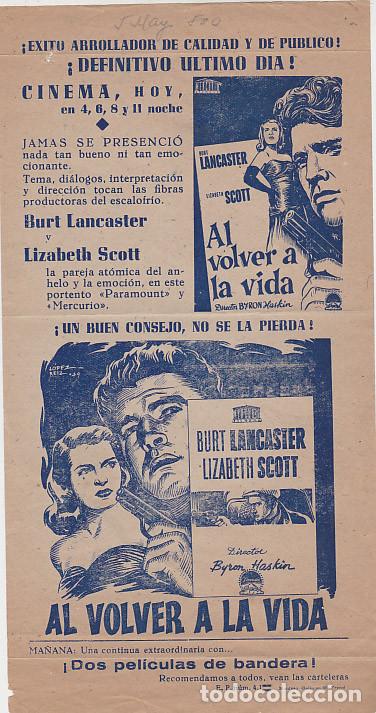 Cine: AL VOLVER A LA VIDA (local con publicidad) - Foto 1