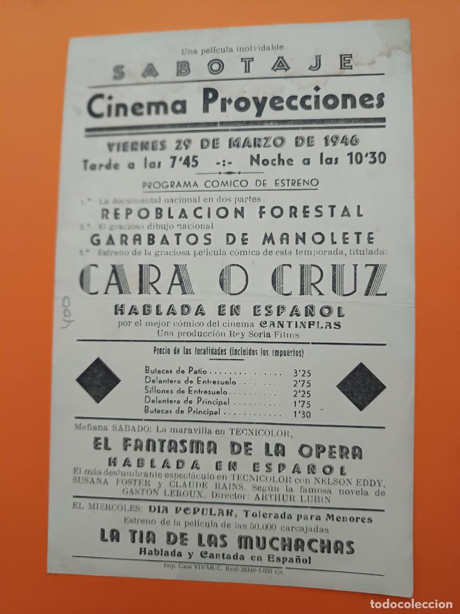 Cine: PROGRAMA DE CINE EL FANTASMA DE LA OPERA NELSON EDDY - Foto 2