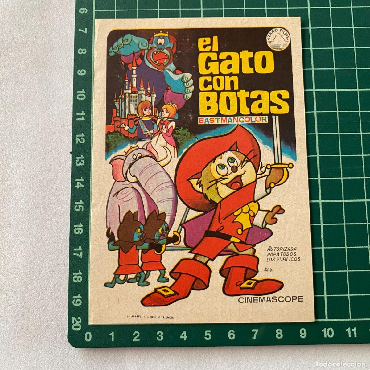Cine: Programa de cine folleto de mano pelicula. El gato con botas - Foto 1