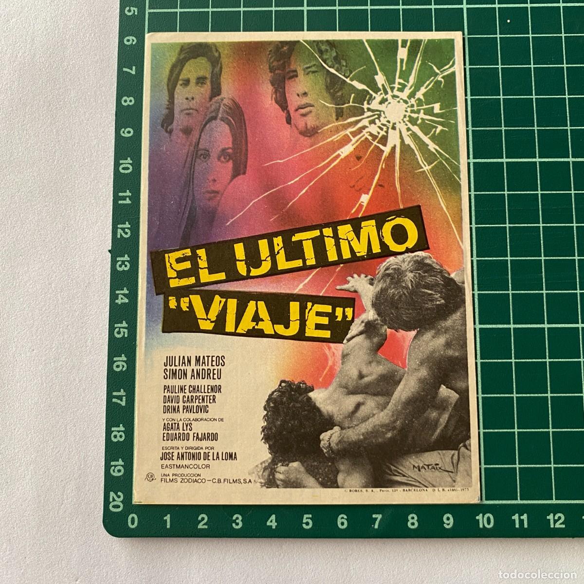 Cine: Programa de cine folleto de mano pelicula. El &uacute;ltimo viaje - Foto 1