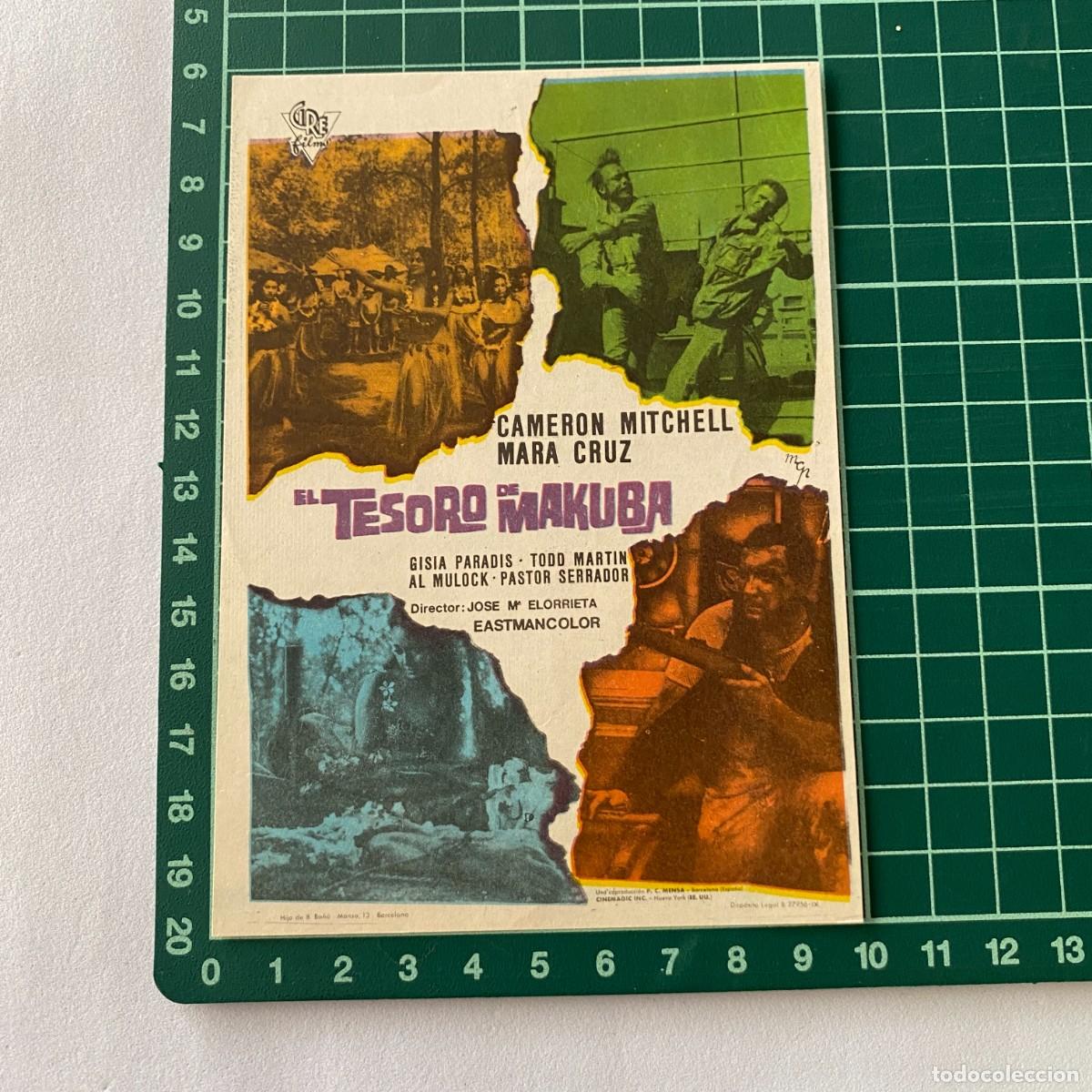 Cine: Programa de cine folleto de mano pelicula. Tesoro de makuba - Foto 1