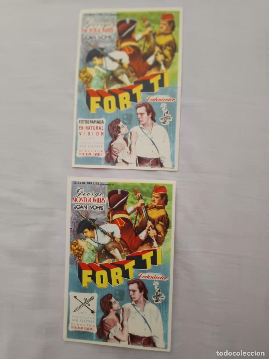 Cine: 2 PROGRAMAS DE CINE FORT TI GEORGE MONTGOMERY(VARIANTE) - Foto 1