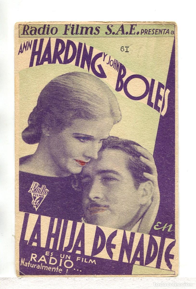 Cine: LA HIJA DE NADIE, con John Boles. - Foto 1