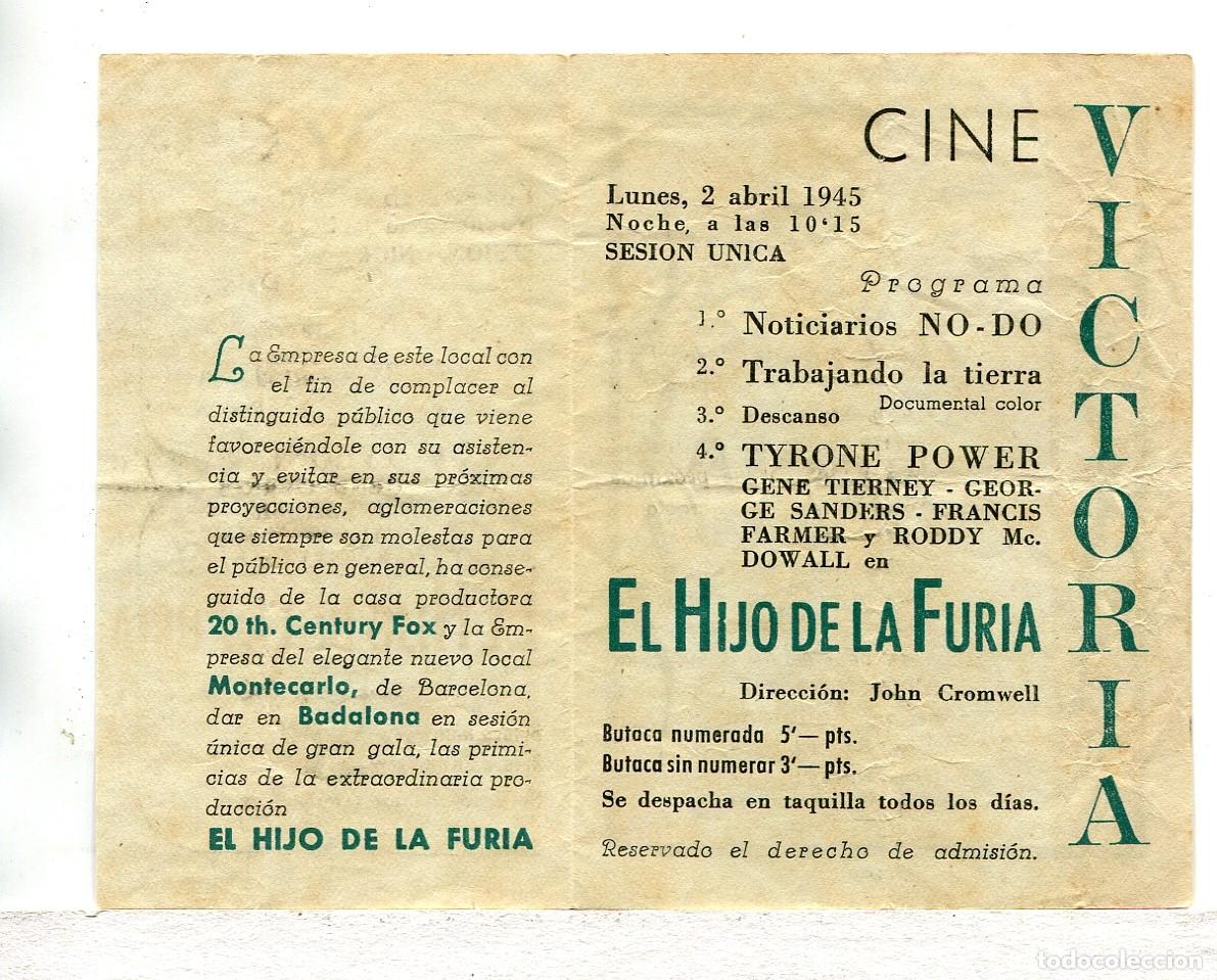 Cine: EL HIJO DE LA FURIA, con Tyrone Power. - Foto 2