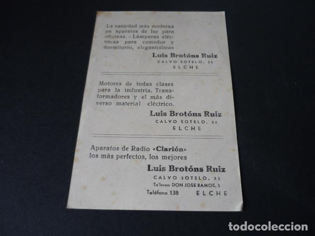 Cine: MIL&Uacute; PROGRAMA DE CINE CON PUBLICIDAD LUIS BROTONS ELCHE ALICANTE - Foto 2