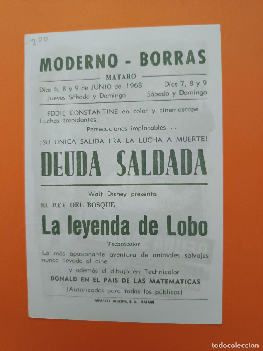 Cine: PROGRAMA DE CINE DEUDA SALDADA EDDIE CONSTANTINE - Foto 2