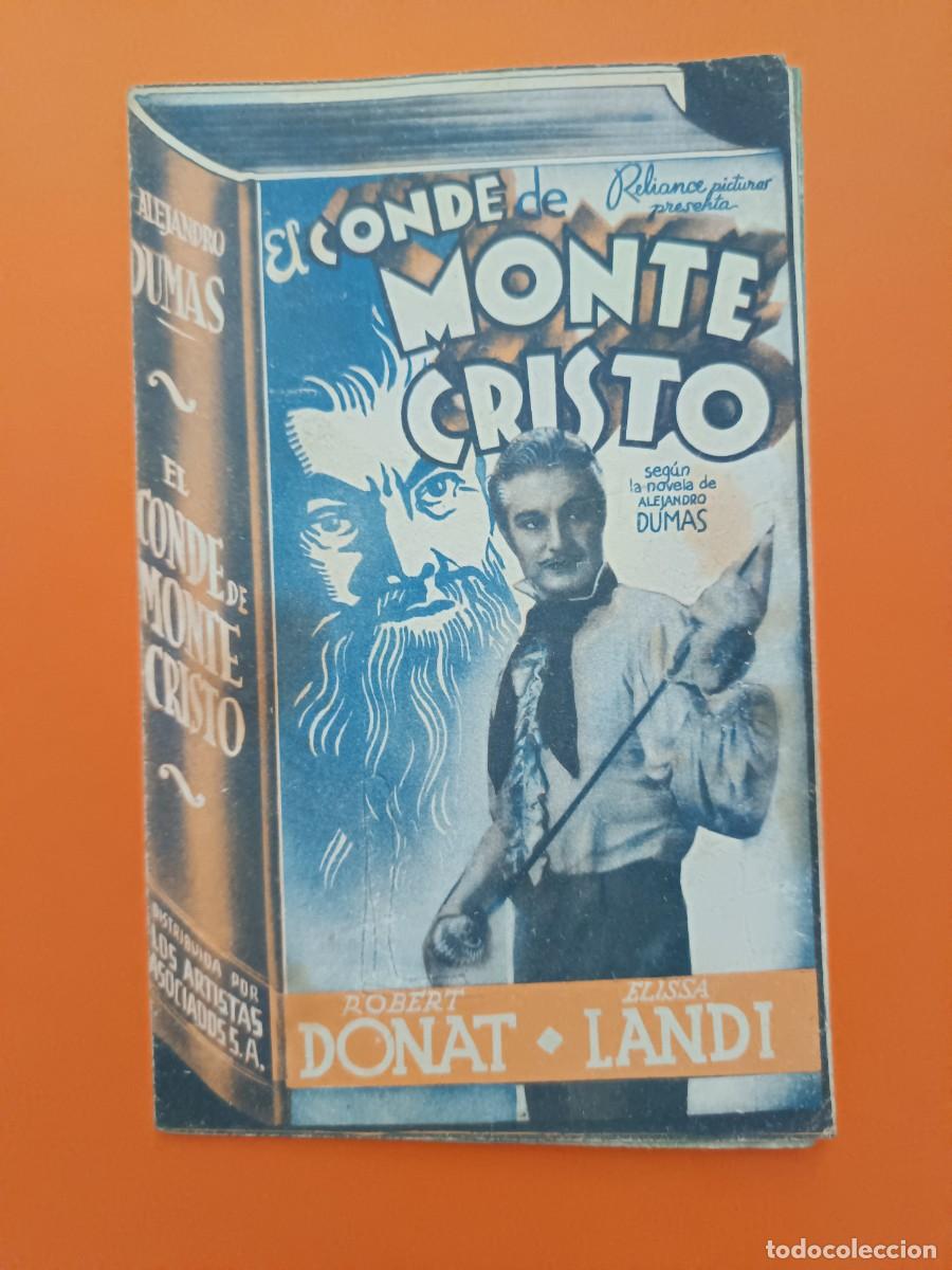 Cine: PROGRAMA DE CINE EL CONDE DE MONTECRISTO ROBERT DONAT - Foto 1