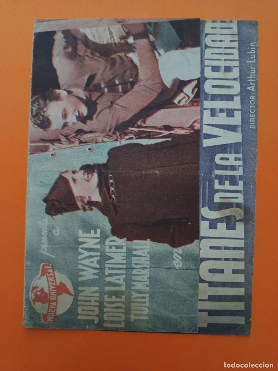 Cine: PROGRAMA DE CINE TITANES DE LA VELOCIDAD JOHN WAYNE - Foto 1