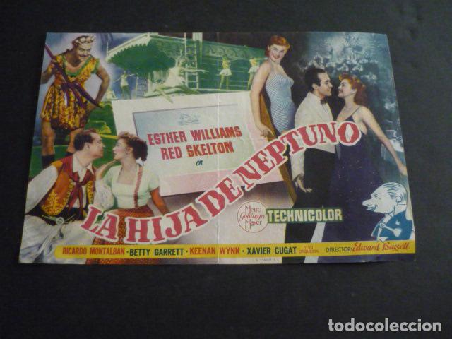  Flyers Publicitaires de films Anciens: LA HIJA DE NEPTUNO PROGRAMA DE CINE CON PUBLICIDAD CONCURSOS CHAP&Iacute;