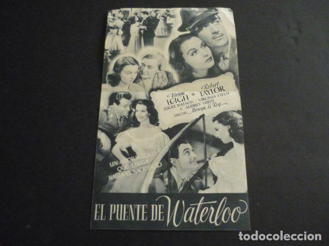 Cine: EL PUENTE DE WATERLOO PROGRAMA DE CINE SIN PUBLICIDAD - Foto 2