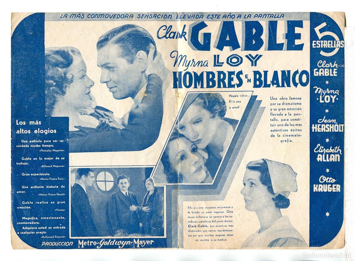 Cine: HOMBRES EN BLANCO, con Clark Gable. - Foto 2