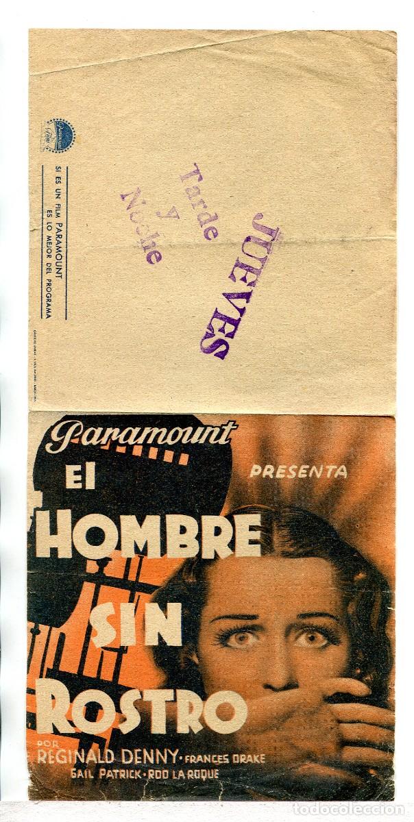 Cine: EL HOMBRE SIN ROSTRO, con Rod La Roque - Foto 1