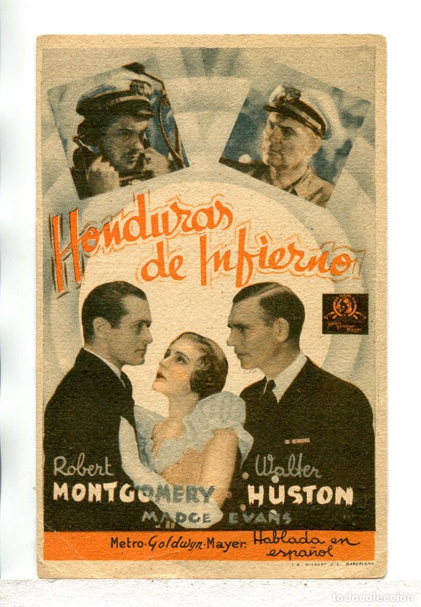 Cine: HONDURAS DE INFIERNO, con Robert Montgomery. - Foto 1