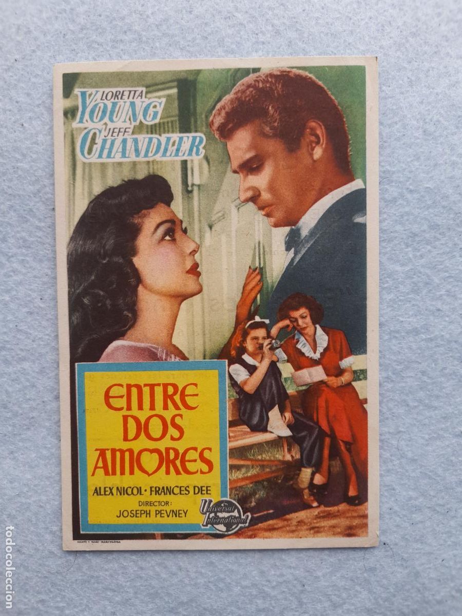 Cine: Entre dos Amores. Loretta Young. Jeff Chandler. Alex Nicol. Frances Dee.