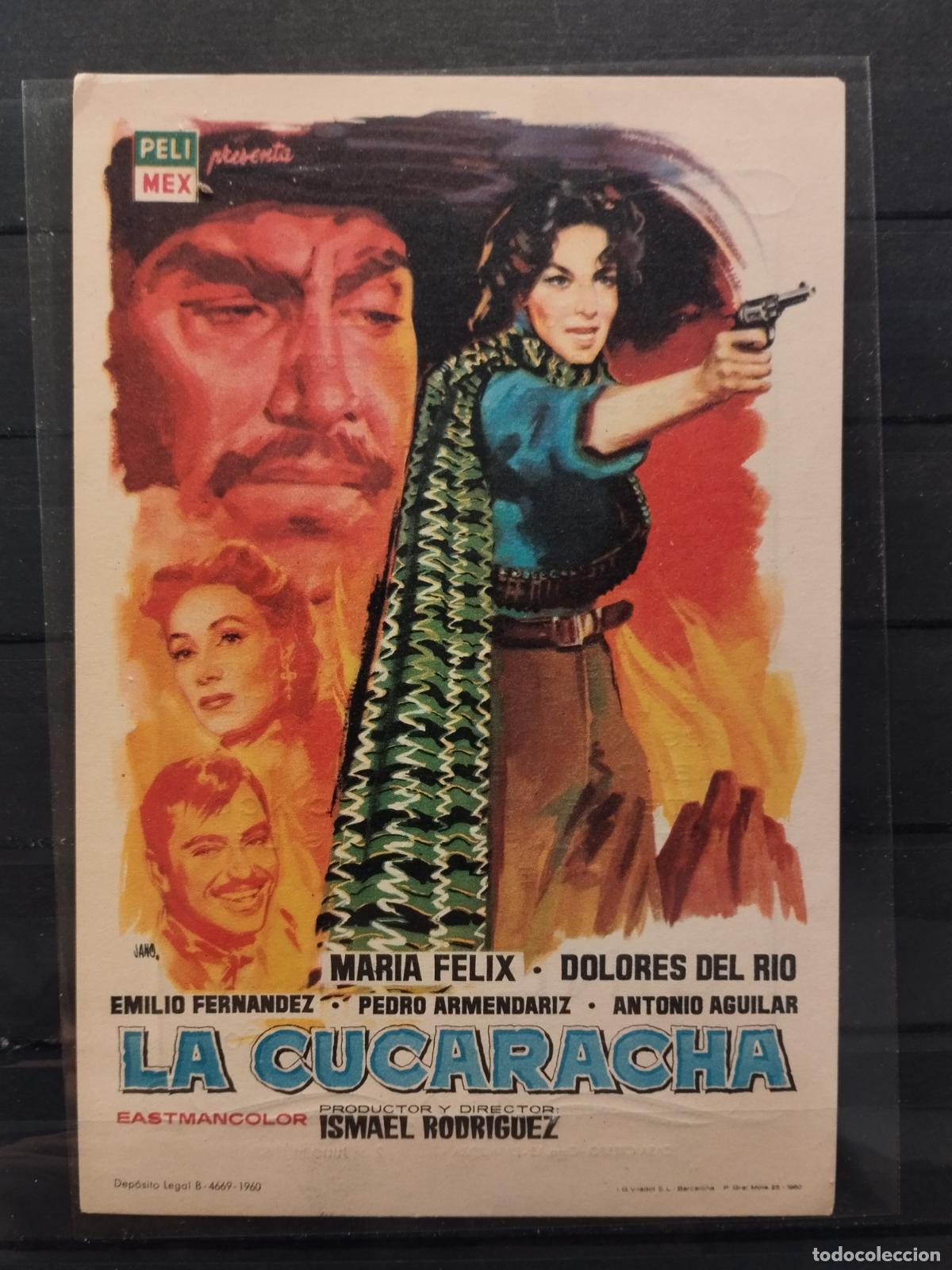 Cine: FOLLETO DE CINE. LA CUCARACHA. REVERSO CINE REX