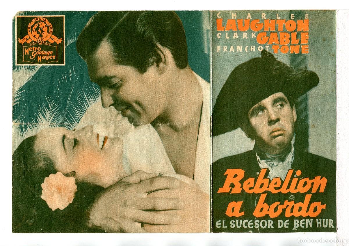 Cine: REBELI&Oacute;N A BORDO, con Clark Gable. - Foto 1