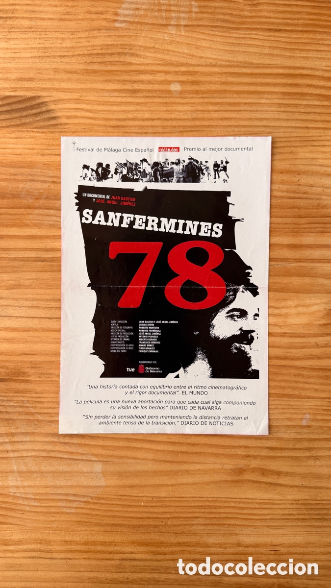 Cine: Sanfermines 78. Juan Gautier (2005) Cartel pel&iacute;cula