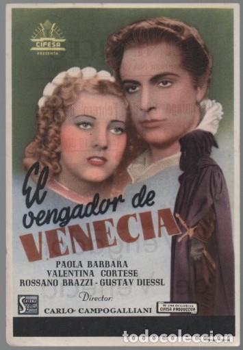 Cine: PROGRAMA DE CINE: EL VENGADOR DE VENECIA PC-11121 - Foto 1
