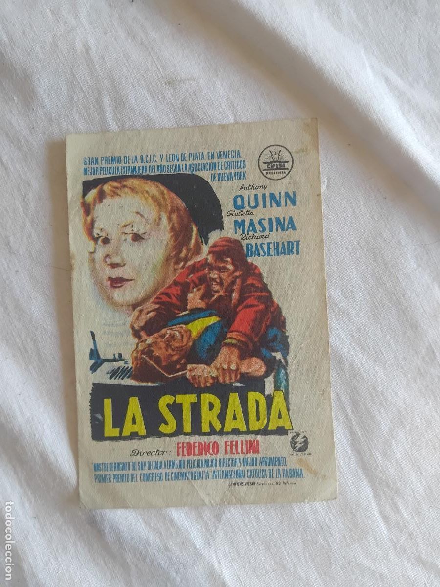Cine: PROGRAMA DE CINE LA STRADA. ANTHONY QUINN. GIULIETTA MASSINA. CINES BOHEMIO Y GALILEO.