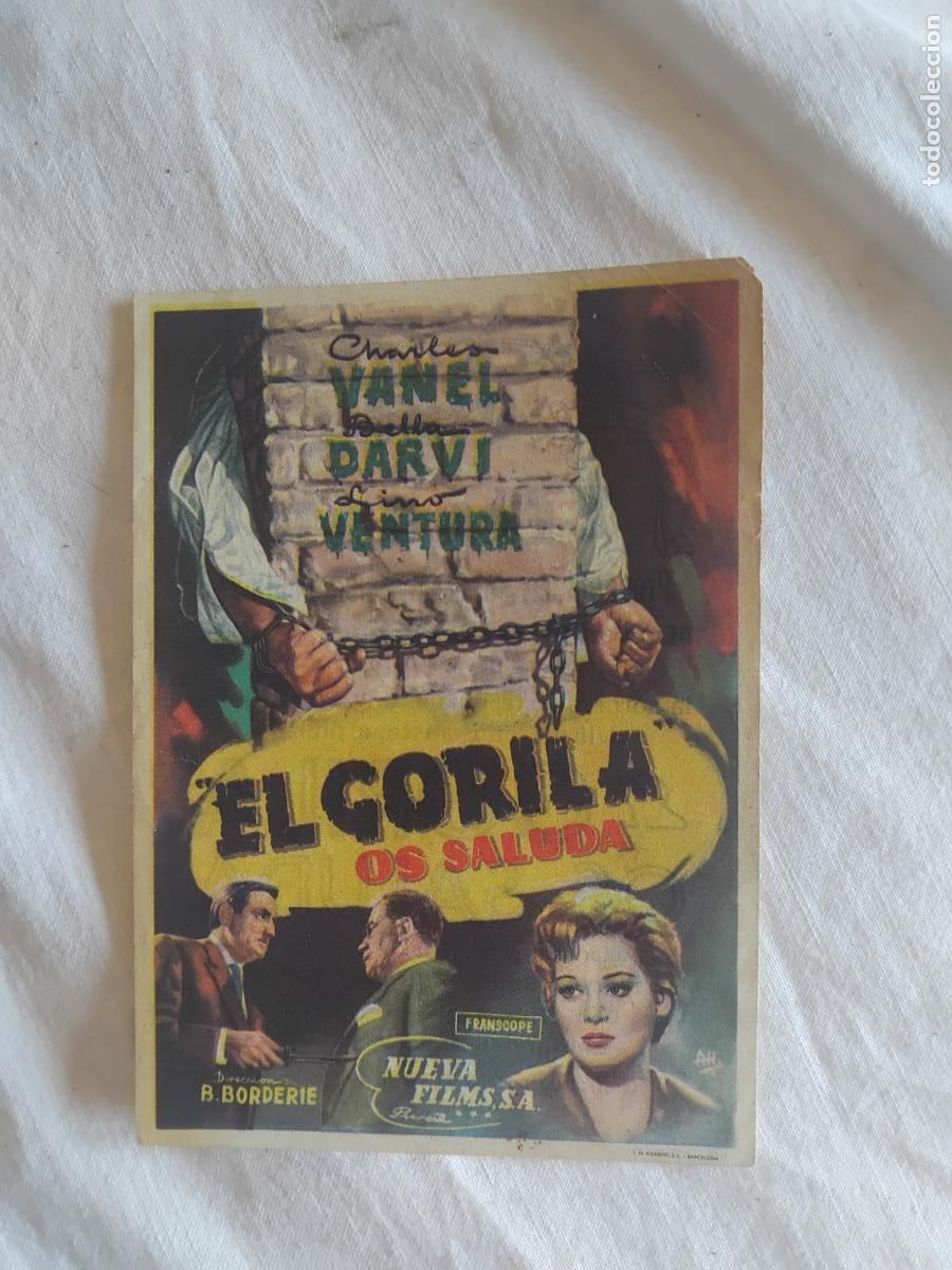 Cine: PROGRAMA DE CINE EL GORILA OS SALUDA. CINE TRIANON. LEON 1959. - Foto 1