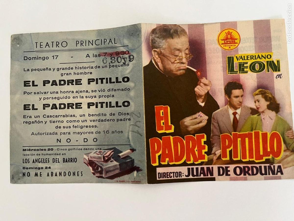 Cine: folleto el padre Pitillo Teatro principal - Foto 1