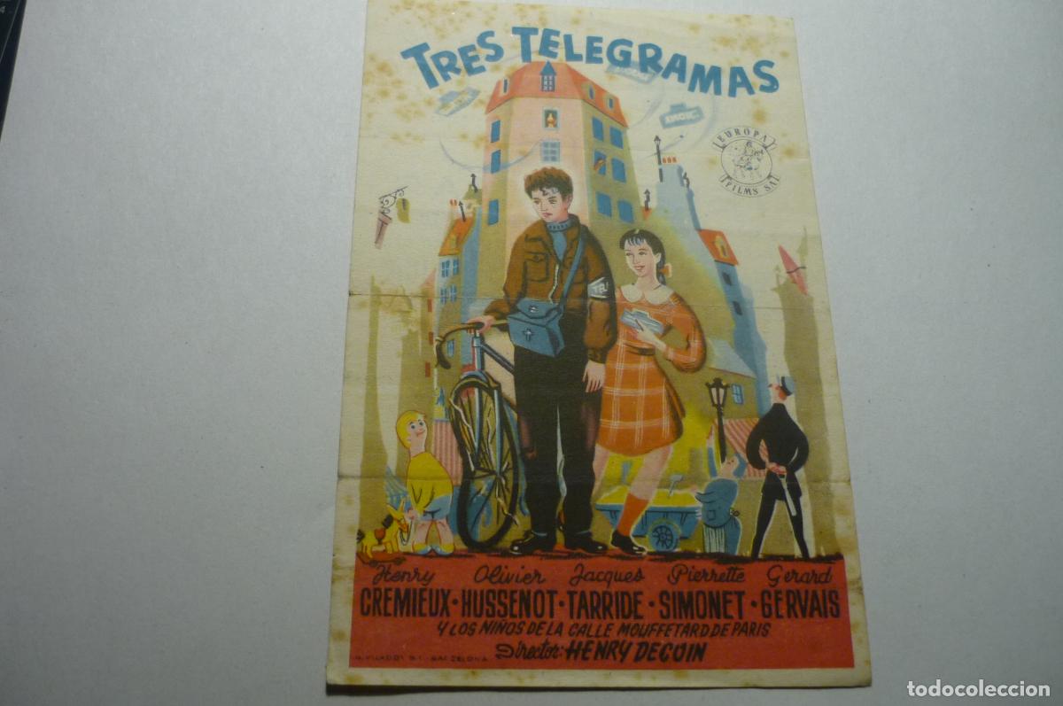 Cine: PROGRAMA TRES TELEGRAMAS -PUBLICIDAD - Foto 1