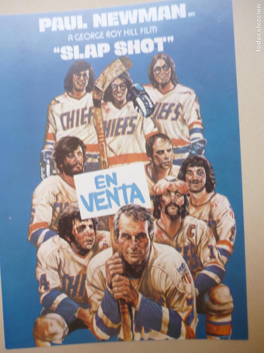 Cine: el casta&ntilde;azo - folleto de mano original -paul newman Slap Shot hockey sobre hielo
