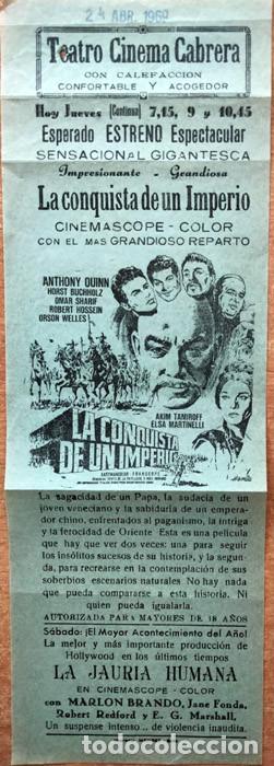 Cine: LA CONQUISTA DE UN IMPERIO (programa local con publicidad) - Foto 1