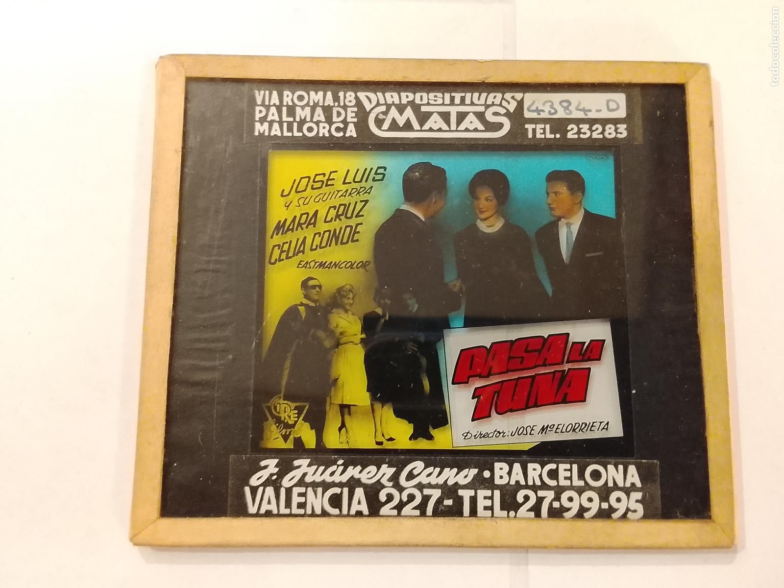 Folhetos de m&atilde;o de filmes antigos de cinema: PASA LA TUNA-JOSE LUIS Y SU GUITARRA & MARA CRUZ-DIAPOSITIVAS DE CRISTAL MATAS-CINE-VER FOTOS