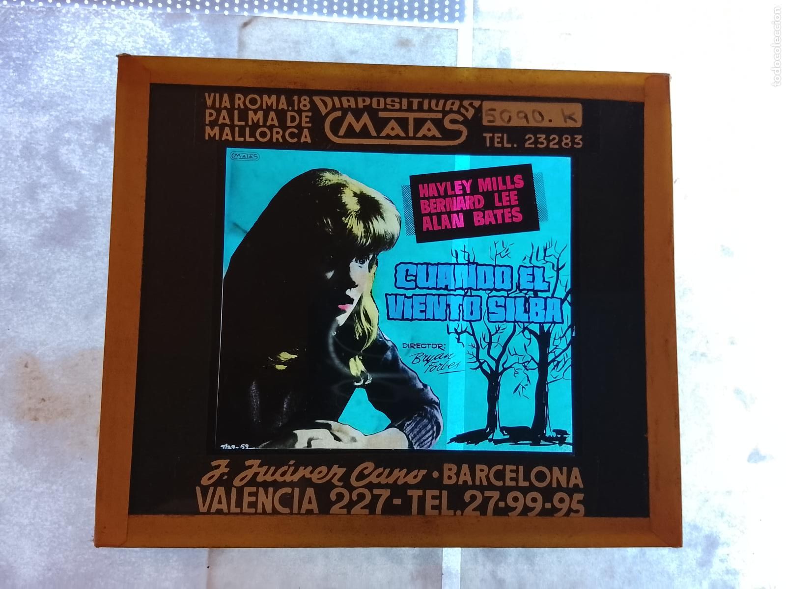  Flyers Publicitaires de films Anciens: CUANDO EL VIENTO SILBA-HAYLEY MILLS & BERNARD LEE-DIAPOSITIVAS DE CRISTAL MATAS-CINE-VER FOTOS